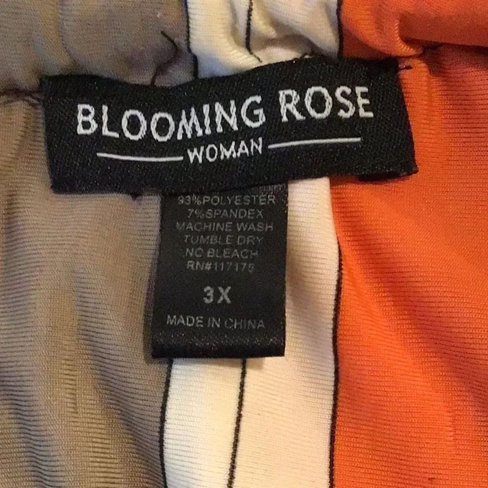 Blooming Rose Woman Striped Sundress Choker Top Size 3X - Picture 6 of 6